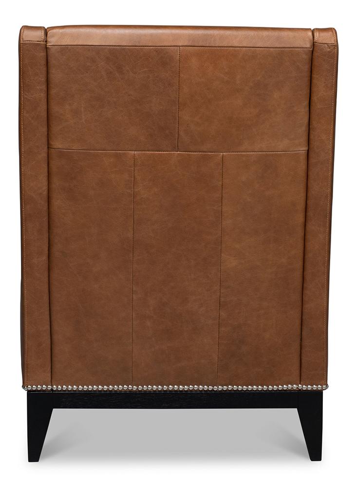 Sarreid Ltd - Brandy Accent Chair, Cuba Brown - 54089 veiw 4