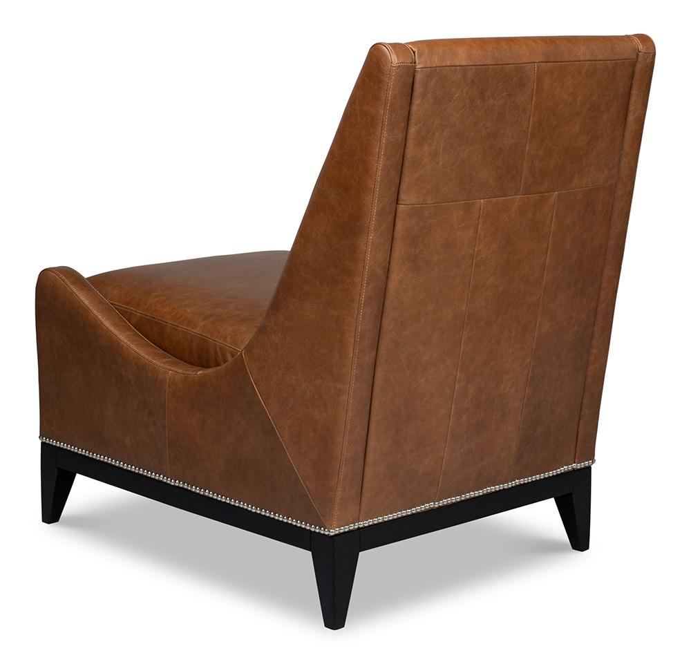 Sarreid Ltd - Brandy Accent Chair, Cuba Brown - 54089 veiw 5