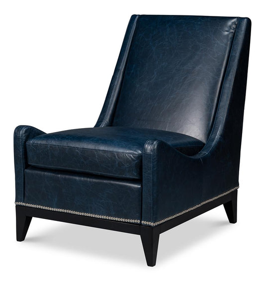 Sarreid Ltd - Brandy Accent Chair, Chateau Blue - 54090 veiw 1