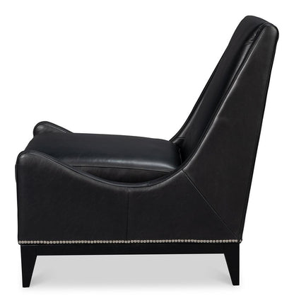 Sarreid Ltd - Brandy Accent Chair, Onyx Black - 54091 veiw 3