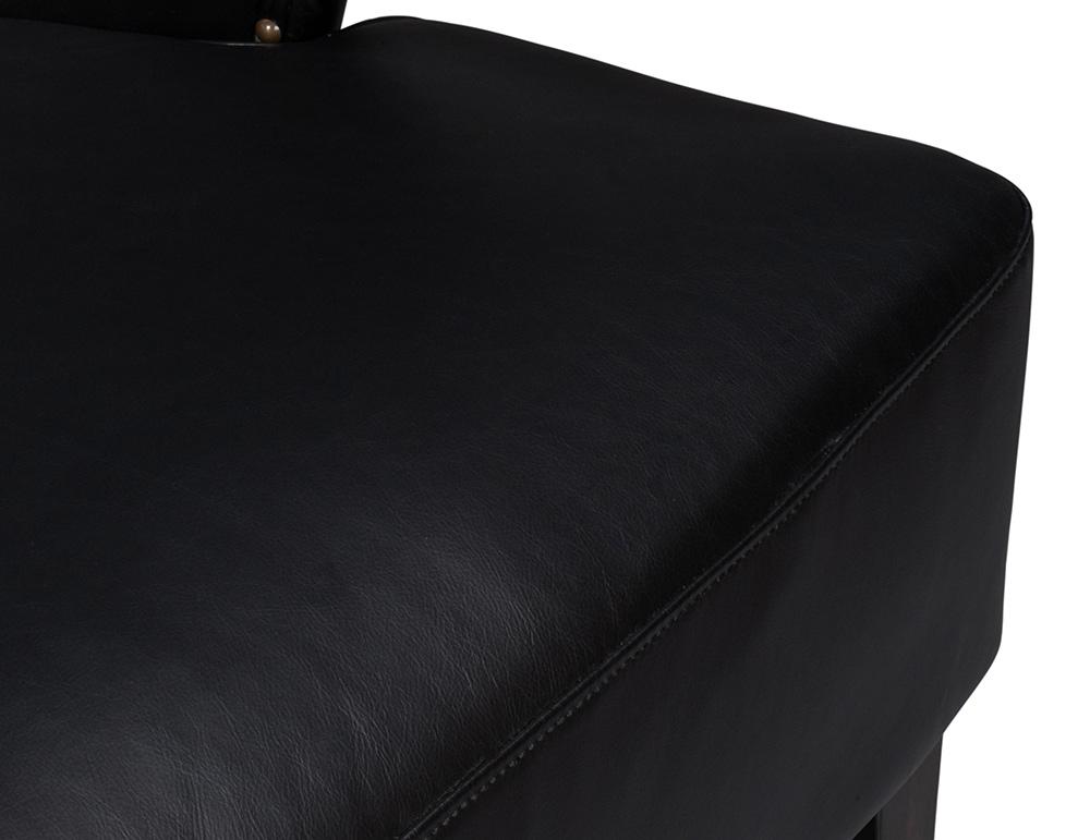 Sarreid Ltd - Drake Distilled Leather Chair, Black - 54100 veiw 11