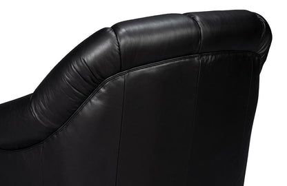 Sarreid Ltd - Scoth Swivel Chair In Distilled Lthr,Black - 54094 veiw 9