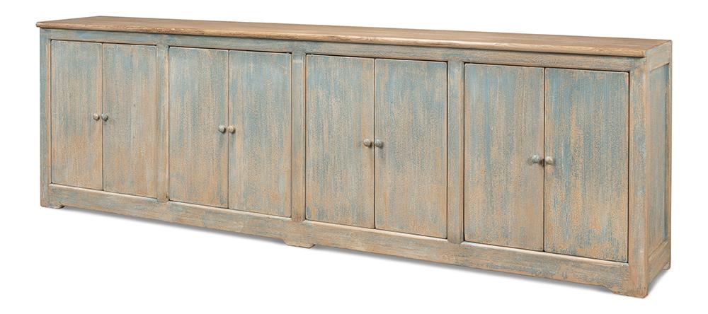 Sarreid Ltd - Eight Is Enough Sideboard, Antique Blue - 40427-5 veiw 1