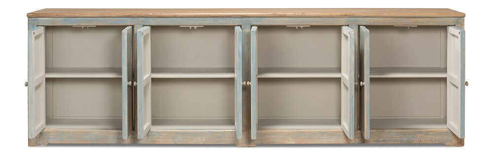 Sarreid Ltd - Eight Is Enough Sideboard, Antique Blue - 40427-5 veiw 3