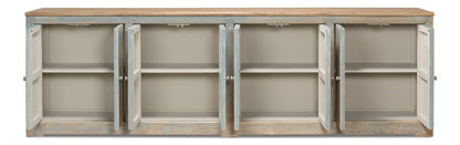 Sarreid Ltd - Eight Is Enough Sideboard, Antique Blue - 40427-5 veiw 3