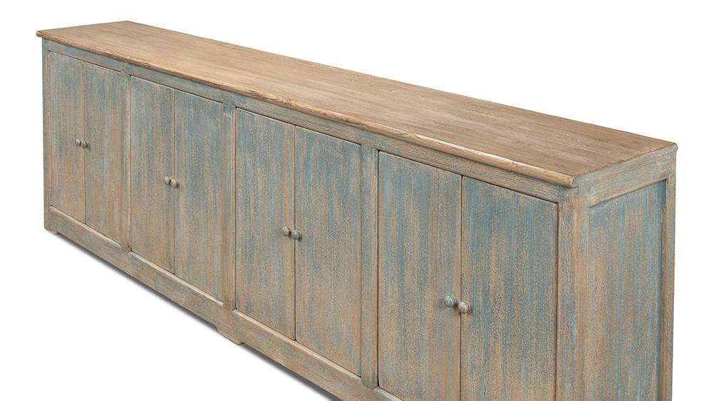 Sarreid Ltd - Eight Is Enough Sideboard, Antique Blue - 40427-5 veiw 4