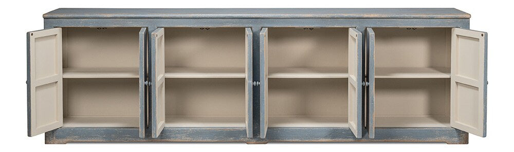Sarreid Ltd - Eight Is Enough Sideboard, Blue/Grey - 53886 veiw 3