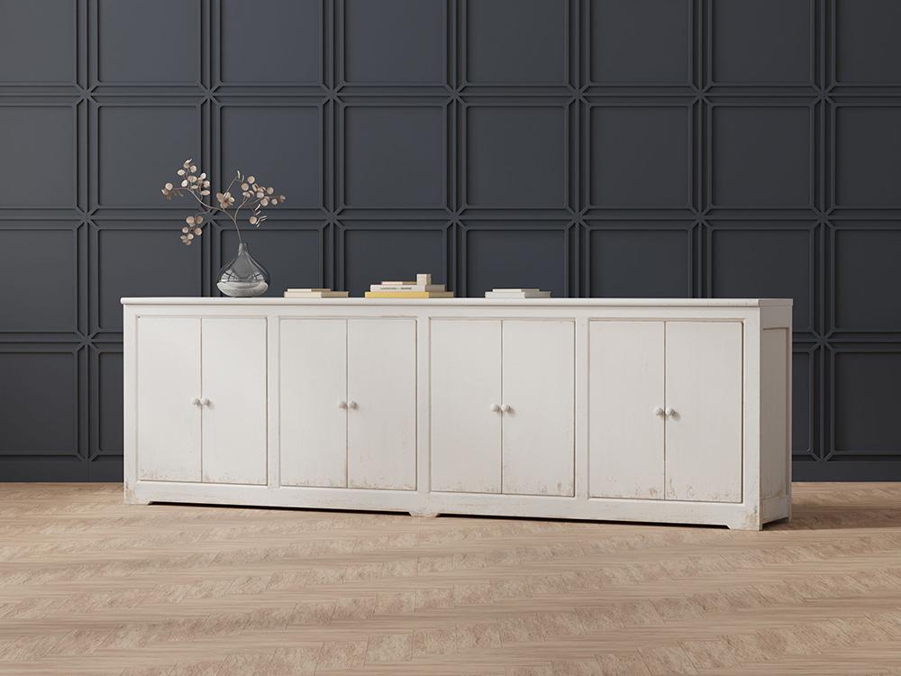 Sarreid Ltd - Eight Is Enough Sideboard, Whitewash - 53045 veiw 7
