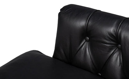 Sarreid Ltd - Coolidge Leather Swivel Chair, Black - 54116 veiw 6