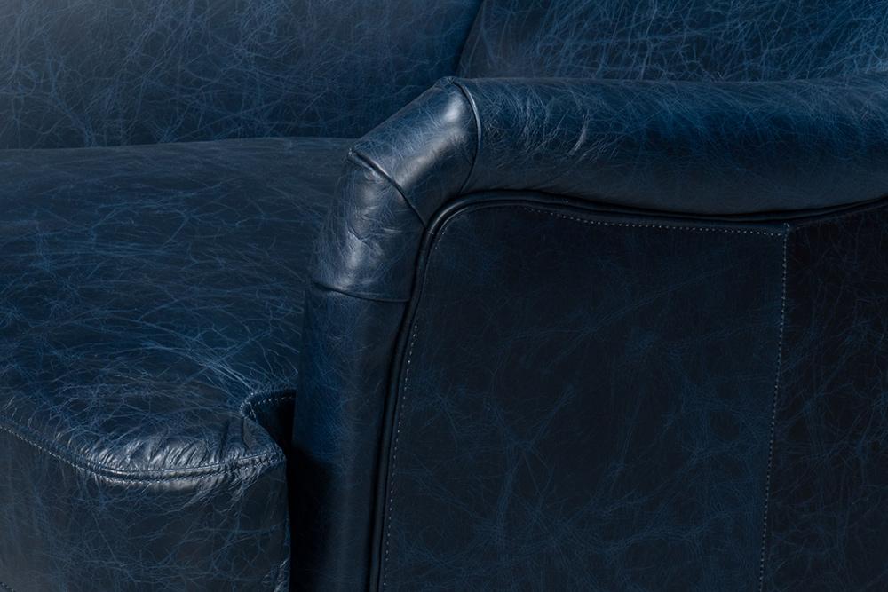 Sarreid Ltd - Elite Wing Lounge Chair, Chateau Blue - 54121 veiw 12