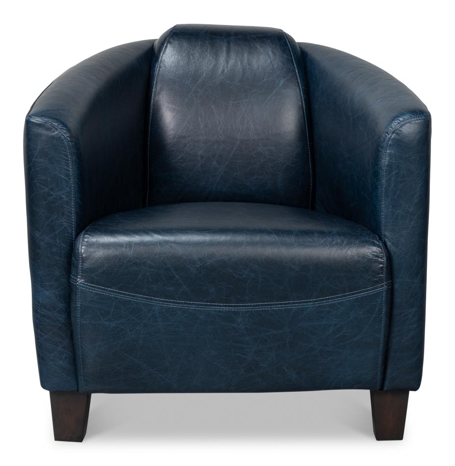 Sarreid Ltd - Mandy Arm Chair, Chateau Blue - 54127 veiw 1