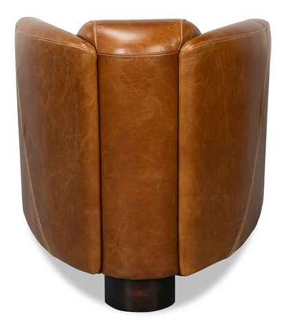 Sarreid Ltd - Mandy Arm Chair, Cuba Brown - 54126 veiw 4