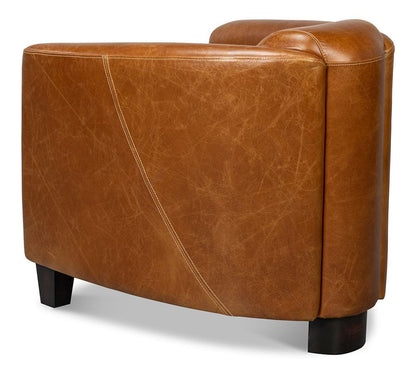 Sarreid Ltd - Mandy Arm Chair, Cuba Brown - 54126 veiw 5