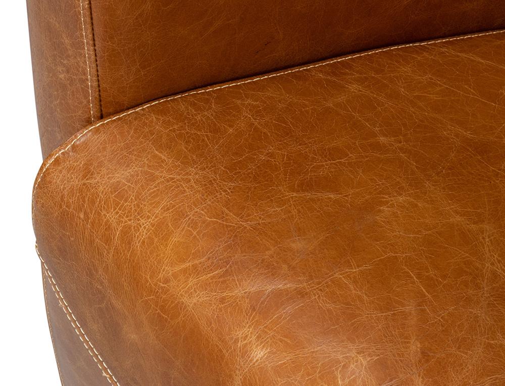 Sarreid Ltd - Mandy Arm Chair, Cuba Brown - 54126 veiw 6
