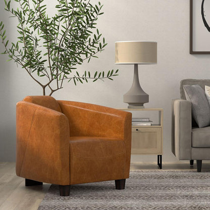 Sarreid Ltd - Mandy Arm Chair, Cuba Brown - 54126 veiw 8