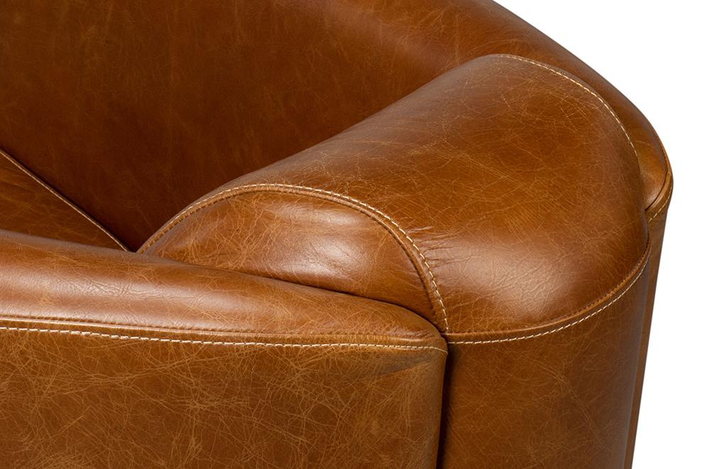 Sarreid Ltd - Mandy Arm Chair, Cuba Brown - 54126 veiw 9