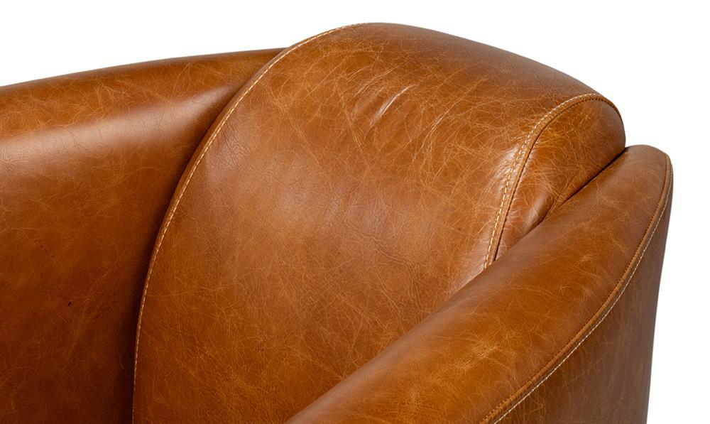 Sarreid Ltd - Mandy Arm Chair, Cuba Brown - 54126 veiw 10