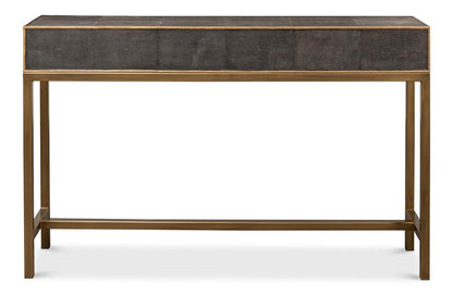 Sarreid Ltd - Gideon Shagreen Console Table, Ant.Grey - 53553-1 veiw 7
