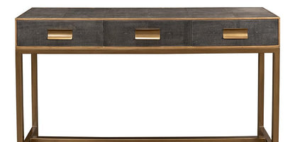 Sarreid Ltd - Gideon Shagreen Console Table, Ant.Grey - 53553-1 veiw 9