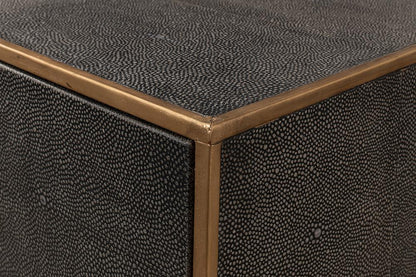 Sarreid Ltd - Gideon Shagreen Console Table, Ant.Grey - 53553-1 veiw 10