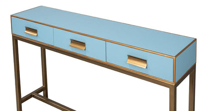 Sarreid Ltd - Gideon Shagreen Console, Chambray Blue - 54005-4 veiw 4