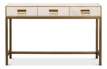 Sarreid Ltd - Gideon Shagreen Console, Osprey White - 53553-4 veiw 2