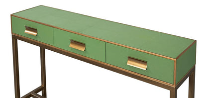 Sarreid Ltd - Gideon Shagreen Console, Watercress - 54005-3 veiw 4
