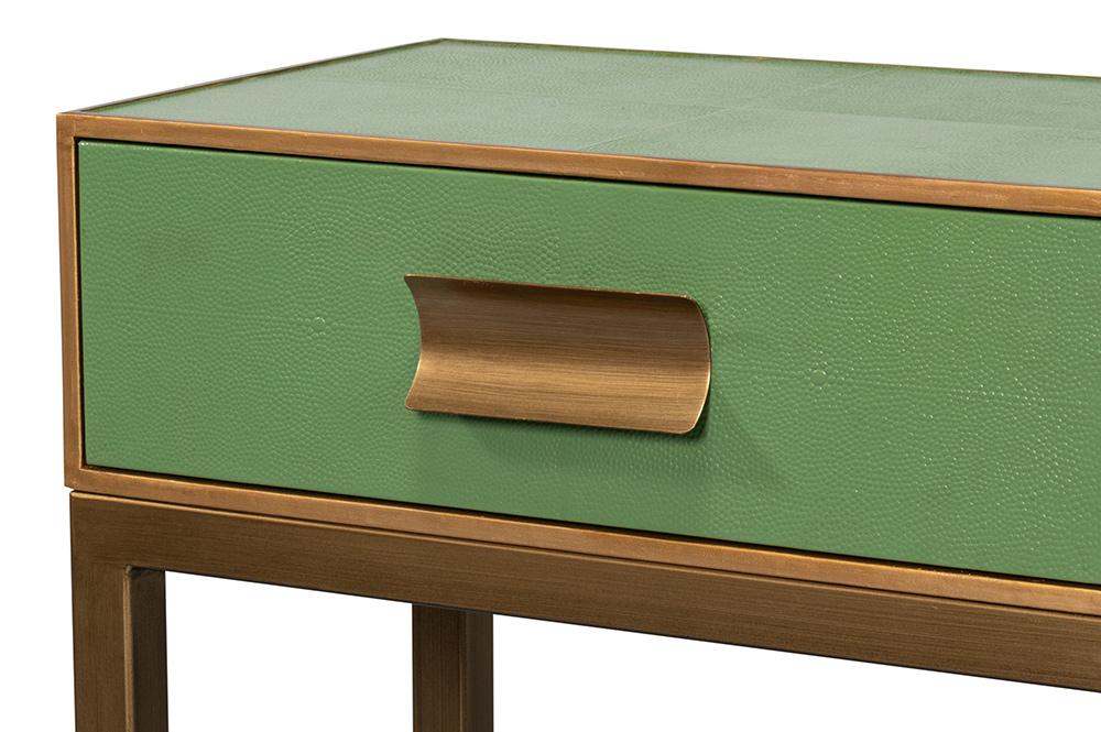 Sarreid Ltd - Gideon Shagreen Console, Watercress - 54005-3 veiw 12