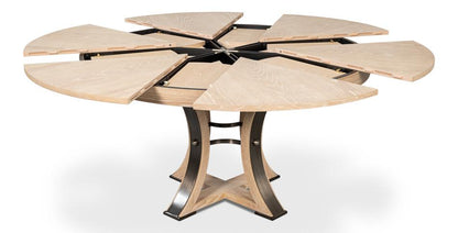 Sarreid Ltd - Tower Jupe Dining Table,Med,Bleached Oak - 54220-BO veiw 4