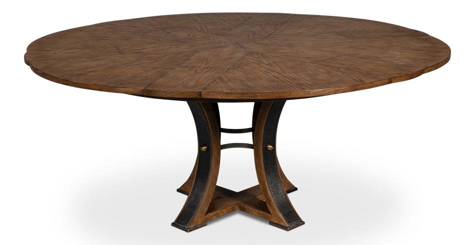 Sarreid Ltd - Tower Jupe Dining Table, Med,Light Mink - 54220-LM veiw 1