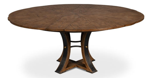 Sarreid Ltd - Tower Jupe Dining Table, Med,Light Mink - 54220-LM veiw 1