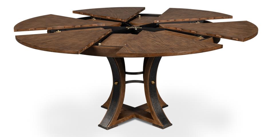 Sarreid Ltd - Tower Jupe Dining Table, Med,Light Mink - 54220-LM veiw 4