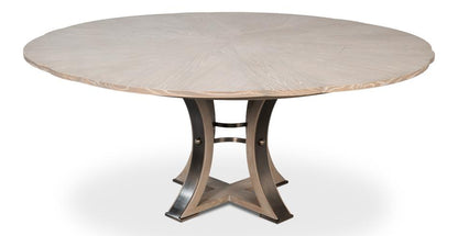 Sarreid Ltd - Tower Jupe Dining Table, Med,Moonskin - 54220-MS veiw 1