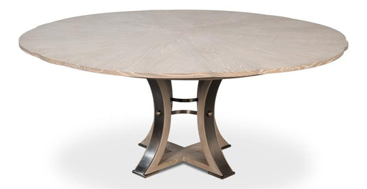 Sarreid Ltd - Tower Jupe Dining Table, Med,Moonskin - 54220-MS veiw 1