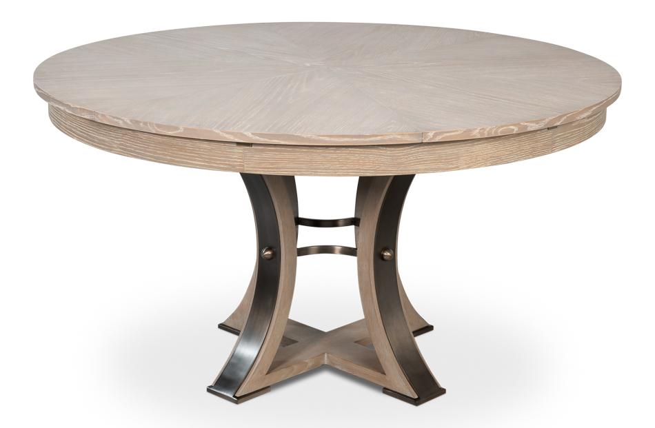 Sarreid Ltd - Tower Jupe Dining Table, Med,Moonskin - 54220-MS veiw 2