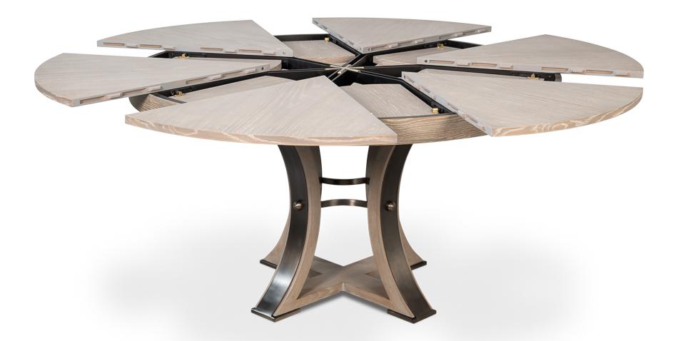 Sarreid Ltd - Tower Jupe Dining Table, Med,Moonskin - 54220-MS veiw 4