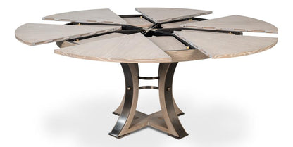 Sarreid Ltd - Tower Jupe Dining Table, Med,Moonskin - 54220-MS veiw 4