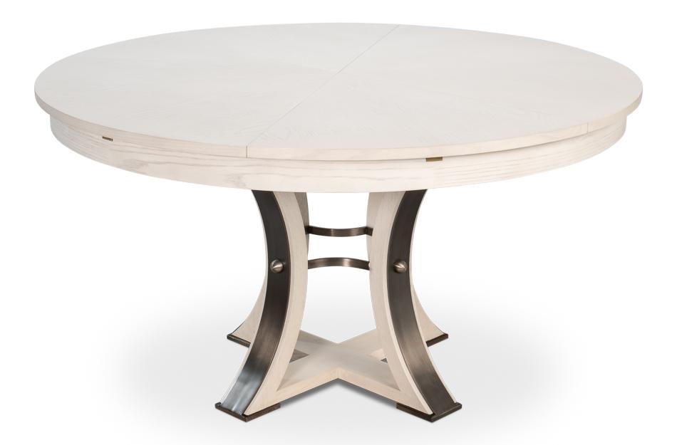 Sarreid Ltd - Tower Jupe Dining Table,Med,Working Wht - 54220-WW veiw 2