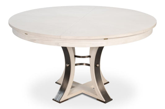Sarreid Ltd - Tower Jupe Dining Table,Med,Working Wht - 54220-WW veiw 2