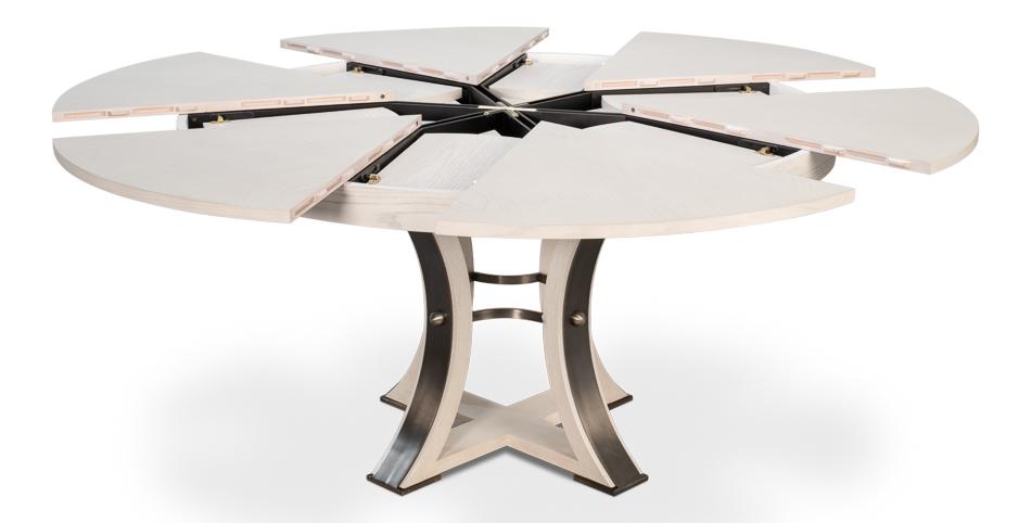 Sarreid Ltd - Tower Jupe Dining Table,Med,Working Wht - 54220-WW veiw 4