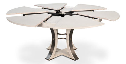 Sarreid Ltd - Tower Jupe Dining Table,Med,Working Wht - 54220-WW veiw 4