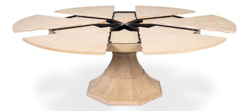 Sarreid Ltd - Giselle Jupe Table,Large,Bleached Oak - 54215-BO veiw 4