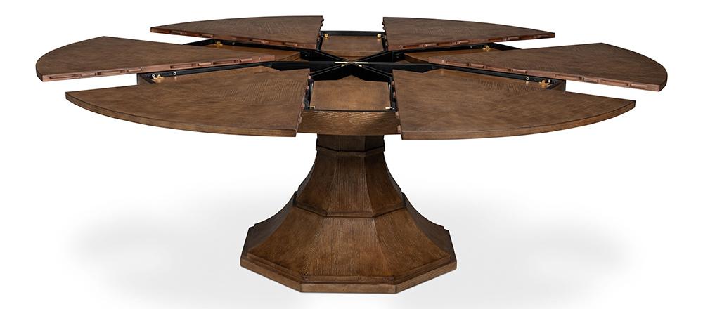 Sarreid Ltd - Giselle Jupe Dining Table, Lg, Lt Mink - 54215-LM veiw 2