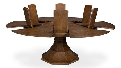 Sarreid Ltd - Giselle Jupe Dining Table, Lg, Lt Mink - 54215-LM veiw 3