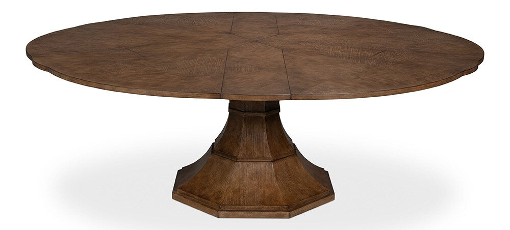 Sarreid Ltd - Giselle Jupe Dining Table, Lg, Lt Mink - 54215-LM veiw 5