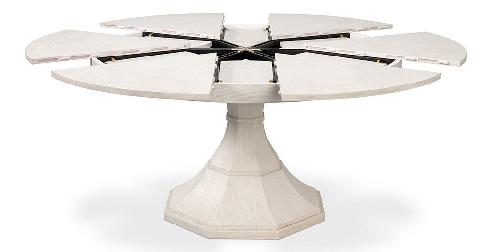 Sarreid Ltd - Giselle Jupe Dining Tbl,Lg,Working White - 54215-WW veiw 2