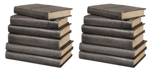 Sarreid Ltd - Shagreen Books, Set Of 12, Antique Grey - 54077-1 veiw 1