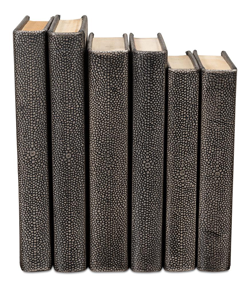 Sarreid Ltd - Shagreen Books, Set Of 12, Antique Grey - 54077-1 veiw 3