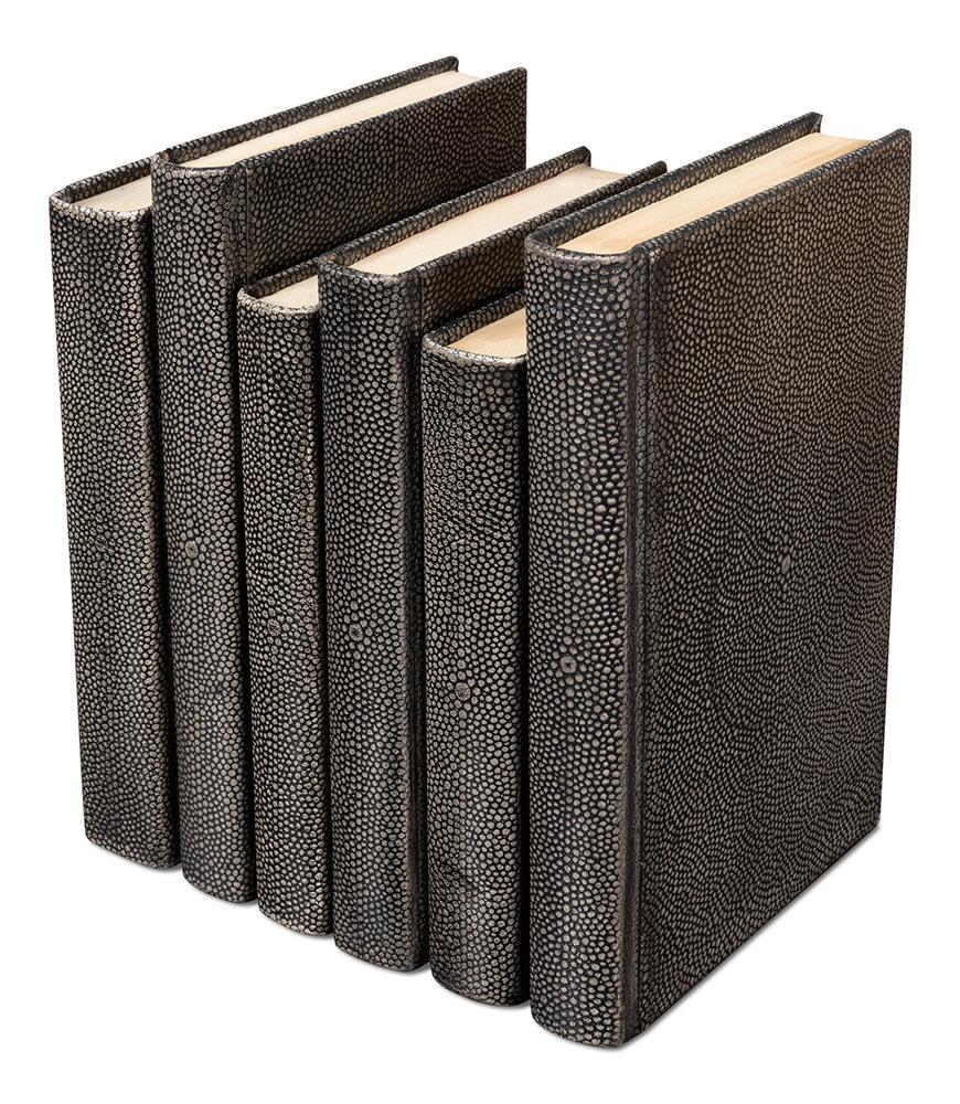 Sarreid Ltd - Shagreen Books, Set Of 12, Antique Grey - 54077-1 veiw 5