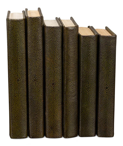 Sarreid Ltd - Shagreen Books, Set Of 12, Leaf - 54077-3 veiw 3